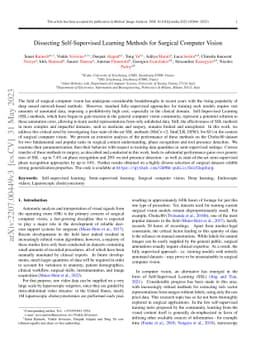 Dissecting Self-Supervised Learning Methods for Surgical Computer Vision