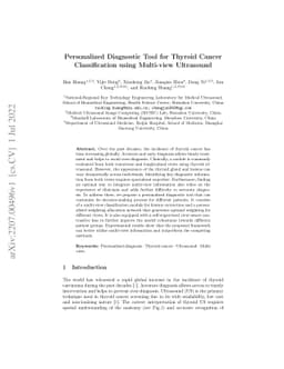 Personalized Diagnostic Tool for Thyroid Cancer Classification using
  Multi-view Ultrasound