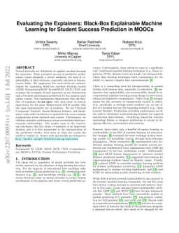 Evaluating the Explainers: Black-Box Explainable Machine Learning for
  Student Success Prediction in MOOCs