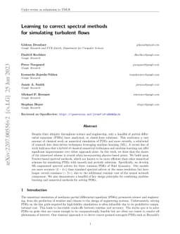 Learning to correct spectral methods for simulating turbulent flows