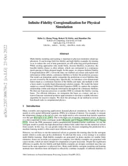 Infinite-Fidelity Coregionalization for Physical Simulation