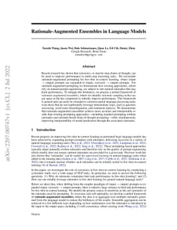 Rationale-Augmented Ensembles in Language Models