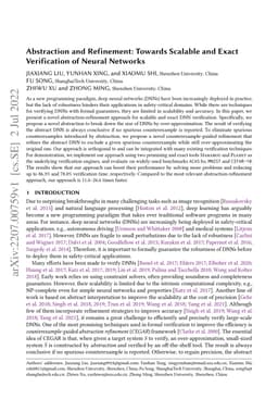 Abstraction and Refinement: Towards Scalable and Exact Verification of
  Neural Networks