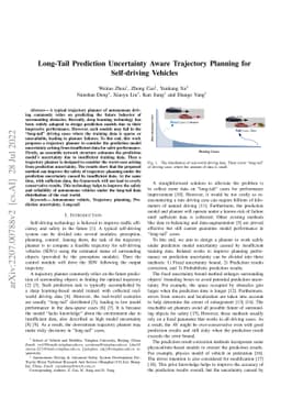 Long-Tail Prediction Uncertainty Aware Trajectory Planning for
  Self-driving Vehicles