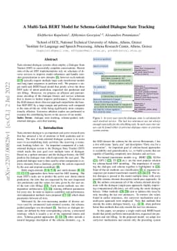 A Multi-Task BERT Model for Schema-Guided Dialogue State Tracking
