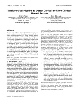 A Biomedical Pipeline to Detect Clinical and Non-Clinical Named Entities