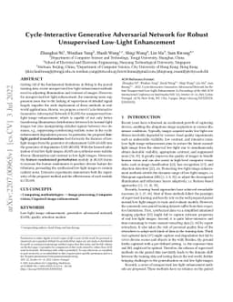 Cycle-Interactive Generative Adversarial Network for Robust Unsupervised
  Low-Light Enhancement