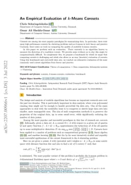 An Empirical Evaluation of $k$-Means Coresets
