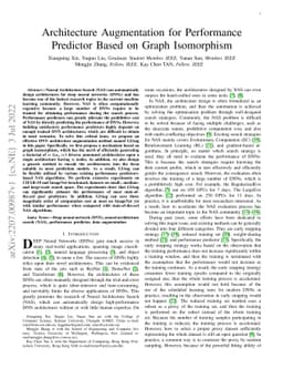 Architecture Augmentation for Performance Predictor Based on Graph
  Isomorphism