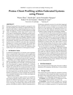 Protea: Client Profiling within Federated Systems using Flower