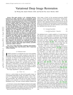 Variational Deep Image Restoration
