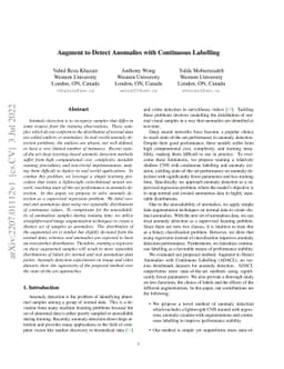 Augment to Detect Anomalies with Continuous Labelling