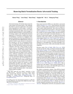 Removing Batch Normalization Boosts Adversarial Training