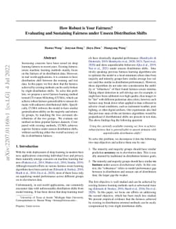 How Robust is Your Fairness? Evaluating and Sustaining Fairness under
  Unseen Distribution Shifts