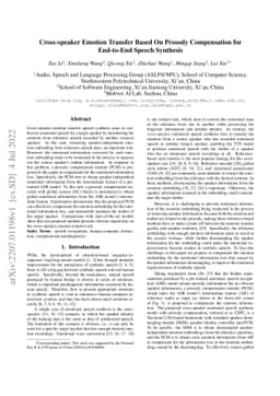Cross-speaker Emotion Transfer Based On Prosody Compensation for
  End-to-End Speech Synthesis