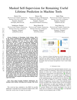 Masked Self-Supervision for Remaining Useful Lifetime Prediction in
  Machine Tools