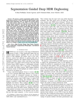 Segmentation Guided Deep HDR Deghosting