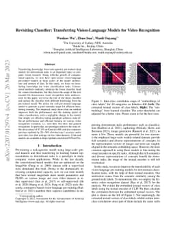Revisiting Classifier: Transferring Vision-Language Models for Video
  Recognition