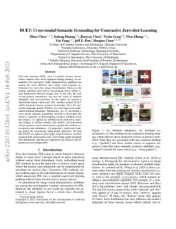 DUET: Cross-modal Semantic Grounding for Contrastive Zero-shot Learning