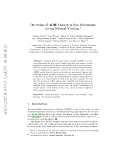 Detection of ADHD based on Eye Movements during Natural Viewing
