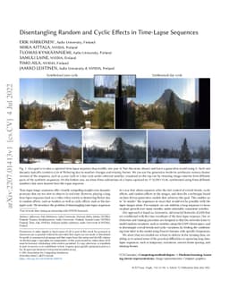 Disentangling Random and Cyclic Effects in Time-Lapse Sequences