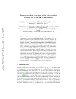 Representation Learning with Information Theory for COVID-19 Detection