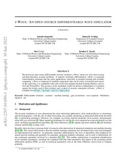 j-Wave: An open-source differentiable wave simulator