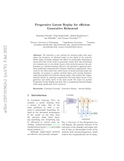 Progressive Latent Replay for efficient Generative Rehearsal