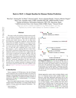 Back to MLP: A Simple Baseline for Human Motion Prediction