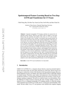 Spatiotemporal Feature Learning Based on Two-Step LSTM and Transformer
  for CT Scans