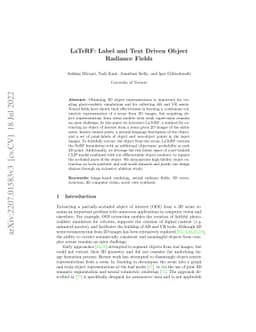LaTeRF: Label and Text Driven Object Radiance Fields