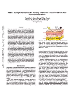 BYHE: A Simple Framework for Boosting End-to-end Video-based Heart Rate
  Measurement Network