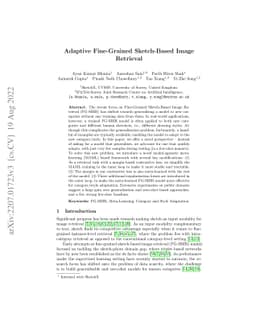Adaptive Fine-Grained Sketch-Based Image Retrieval
