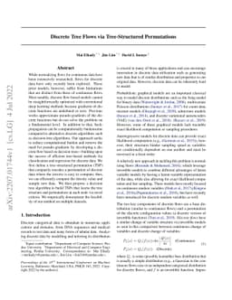Discrete Tree Flows via Tree-Structured Permutations