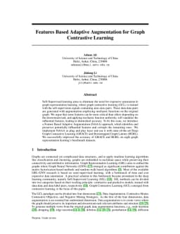 Features Based Adaptive Augmentation for Graph Contrastive Learning