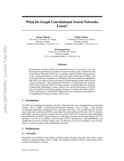 What Do Graph Convolutional Neural Networks Learn?