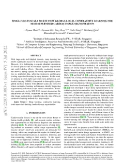 MMGL: Multi-Scale Multi-View Global-Local Contrastive learning for
  Semi-supervised Cardiac Image Segmentation