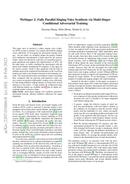 WeSinger 2: Fully Parallel Singing Voice Synthesis via Multi-Singer
  Conditional Adversarial Training