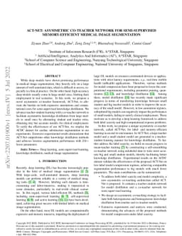 ACT-Net: Asymmetric Co-Teacher Network for Semi-supervised
  Memory-efficient Medical Image Segmentation