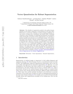 Vector Quantisation for Robust Segmentation