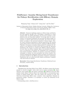 FishFormer: Annulus Slicing-based Transformer for Fisheye Rectification
  with Efficacy Domain Exploration