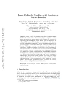 Image Coding for Machines with Omnipotent Feature Learning