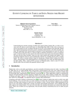 Entity Linking in Tabular Data Needs the Right Attention