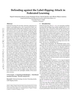 Defending against the Label-flipping Attack in Federated Learning
