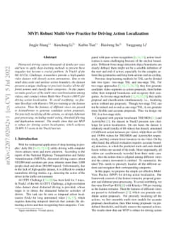 MVP: Robust Multi-View Practice for Driving Action Localization