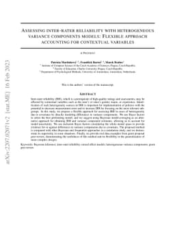 Assessing inter-rater reliability with heterogeneous variance components
  models: Flexible approach accounting for contextual variables