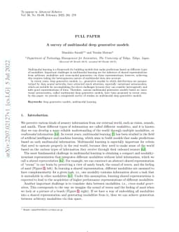 A survey of multimodal deep generative models