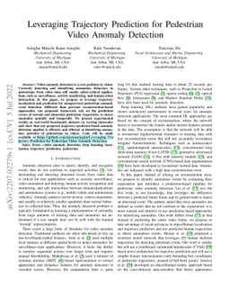 Leveraging Trajectory Prediction for Pedestrian Video Anomaly Detection