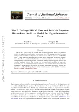 The R Package BHAM: Fast and Scalable Bayesian Hierarchical Additive
  Model for High-dimensional Data