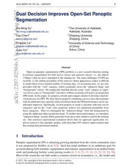 Dual Decision Improves Open-Set Panoptic Segmentation